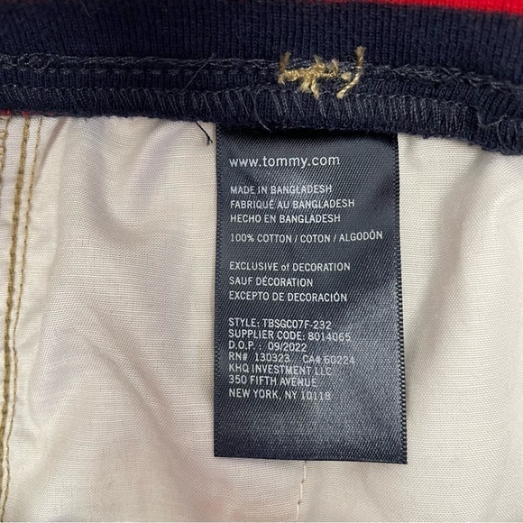 Tommy Hilfiger Cargo Shorts Draw String Khaki Brown Boy Size Medium 12/14 - Picture 5 of 9